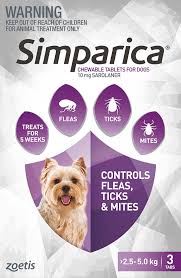 Simparica 2 6 5kgkg 10mg 3 Pack