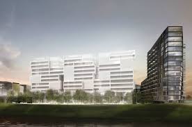 Builder S Description River City Phase Two Created By Saucier Perrotte Architects As A Dramatic Contrast To The Edgy Dar Architect Exterior White Design