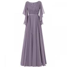 Ruffle Sleeves Chiffon Mother Of The Bride Groom Dress Evening Formal Gowns A728 Fashion Clothing Shoe Model Baju Wanita Pakaian Wanita Model Pakaian Wanita