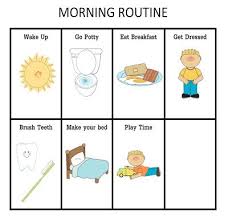 Free Printable Morning Routine Charts Routine Chart