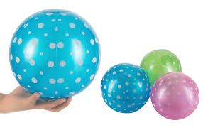 Find big savings on beach balls, bouncing balls, bouncy balls, kick balls, sports balls and much, much more! Amazon Com Fun Central 15 Pack 9 Inch Inflatable Polka Dot Beach Balls In Bulk For Pool And Beach Party Assorted Colors Electronics