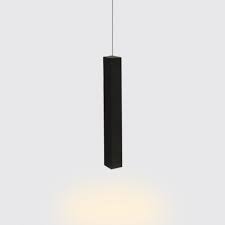 Matte Black Tube Track Pendant Lights Modern Metal 1 Light Led Hanging Lights For Bedside Kitchen Beautifulhalo Com