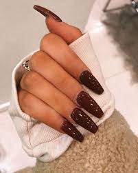 Check out our acrylic nails selection for the very best in unique or custom, handmade pieces from our craft supplies & tools shops. 60 Most Gorgeous Dark Acrylic Nails Inspirational Idea For Summer Prom Page 6 Of 60 Marble Kim Dark Acrylic Nails Brown Acrylic Nails Acrylic Nail Designs