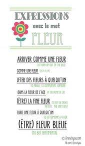 Quelques Expressions Avec Le Mot Fleur Phrases En Francais L Education Francaise Apprentissage De La Langue Francaise