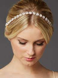 Rose Gold Preciosa Crystal Wedding Headband Crystal Bridal Headband Rose Gold Headband Gold Bridal Headband