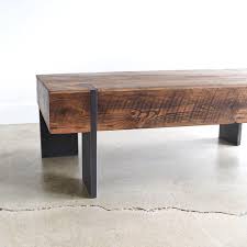 Homooi industrial square coffee table with storage shelves for living room, modern wood metal center table with 4 open large storage compartments, 31.5, walnut/black. Chunky Block Coffee Table Handmade From Reclaimed Wood Solid Steel Legs By Wwmake From What We Make Of Chicago Il Attic