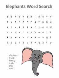 There is a printable worksheet available for download here so you can take the quiz with pen and paper. Elephants Word Searches