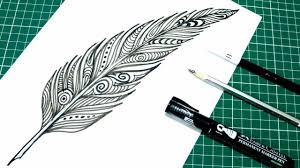 1000 ink and feather pen free vectors on ai, svg, eps or cdr. How To Draw A Feather By Luxor Scatch Pen Pen And Ink Drawing Youtube