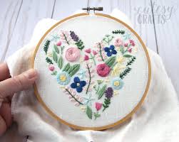 Find hundreds of free embroidery patterns for all skill levels, to personalise your accessories and decorate your home. Floral Heart Hand Embroidery Pattern The Polka Dot Chair