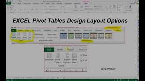 Keep Excel Pivot Table Design Options Pivot Table Excel Excel Tutorials