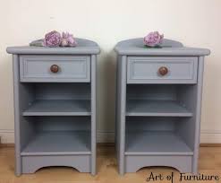 A Pair Of Vintage Bedside Table Cabinet Side Table Bedside Unit Hand Painted Grey Fusion Mineral Paint Nightstands Upcycled Vintage Bedside Vintage Bedside Table Painted Bedside Tables