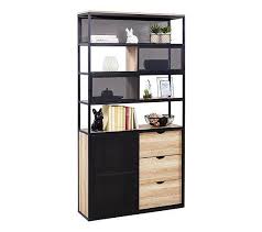 Cette biliothèque étagère empreinte de charme saura s'intégrer dans une pièce de vie à l'ambiance industrielle, mais également dans un intérieur plus. Bibliotheque Industrielle Nyxx Noir Bibliotheque Industrielle Etagere But Meuble Metal