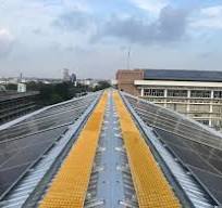 Solar Rooftop Fiberglass Grating FRP Walkway