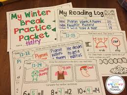 Winter Break Homework Notes To Parents Holiday Assignment Winter Activities For Kids