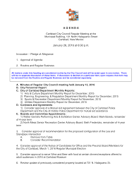 A G E N D A January 26, 2016 at 6:00 p.m.