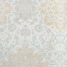 This versatile fabric is perfect for sewing projects including quilting and appliqué. Gold Grey Beige Cream Color Traditional Digital Designs Flower Damask Swirls Floral Patterns Embossed Finished Carved Texture Look Water Jelly Design Wallpaper
