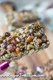 Recipe photo may include foods and ingredients that are not a part of this recipe and not included in the nutrition analysis. Sugar Free Low Carb Granola Bars Grain Free