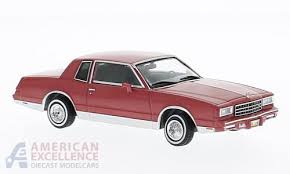 Monte carlo red 2.90 byn. Diecast Car Chevrolet Monte Carlo Red 1982