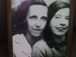 My paternal grandmother, Flora Belle (Halsey) Anderson and her  granddaughters Patty (left) and Margaret (right) Kautz.
