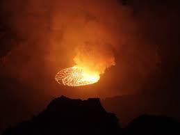 Mount nyiragongo near the congolese city of goma has erupted, sending flames into the sky and spreading a strong smell of sulfur in the watch: 7yfabc7jctuqpm