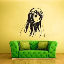 Maybe you would like to learn more about one of these? Amazon Com Wall Vinyl Sticker Decals Decor Art Bedroom Design Anime Manga Face Girl Head Hairs Z2336 Vinyl Wall Vinyl Wall Decals Vinyl Sticker