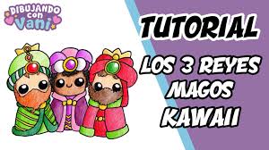 Reyes Magos Para Colorear Kawaii