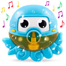 Anself baby bath toy bubble machine frog automatic bubble maker blower music bubble maker bathtub soap machine toy for children. Chuchik Octopus Bath Toy Bubble Bath Maker For The Bathtub Blows Bubbles And Plays 24 Children S