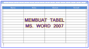 Cara Membuat Tabel Di Microsoft Word 2007 Lengkap Dan Mudah