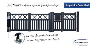 Autoport Automatische Drehtoranlage Mit Versteckter Antriebstechnik Einfahrtstor Elektrisch Anlage Einfahrt Pflaster