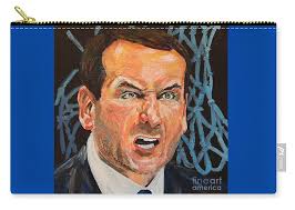 Mike Krzyzewski aka Coach K Portrait Zip Pouch