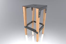 Black metal dining chairs with wood seats auditorium plan cad. Chair Wood Metal Design 3d Cad Model Library Grabcad