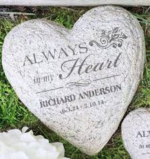 Engraved Memorial Heart Garden Stone Garden Decor Garden Etsy In 2021 Memorial Garden Stones Memorial Garden Personalized Garden Stones