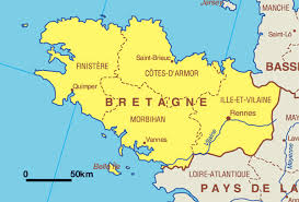 Tot 1789 was frankrijk onderverdeeld in provinces; Bretagne Rennes Quimper Saint Brieucvannes Kaart Map Carte Eu Foto Frankrijk Departementen Provincies Atlantische Oceaan Brest Armor Het Hunebed Nieuwscafe