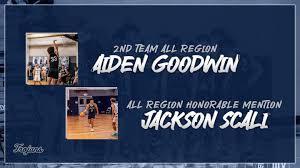 Congratulations to Aiden Goodwin and Jackson Scali for being named to the  All Region Team🏀. We are so proud of you Aiden and Jackson!!