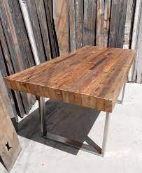 Custom Handmade Rustic Industrial Modern Reclaimed Wood Etsy Reclaimed Wood Dining Table Rustic Industrial Dining Table Wood Dining Room