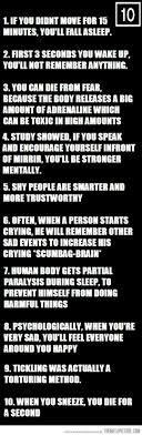 Ten Psychological Facts Psychology Facts Wtf Fun Facts Facts