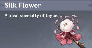 Silk flower is an item in local specialty material of genshin impact. Genshin Impact Silk Flowers All Location And How To Find Guide