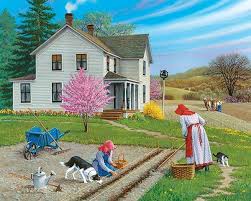 Row By Row C John Sloane In 2020 American Folk Art Swans Art Country