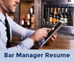 sample bar manager resume