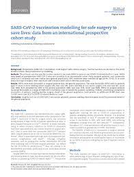 160 likes · 5 talking about this. Pdf Sars Cov 2 Vaccination Modelling For Safe Surgery To Save Lives Data From An International Prospective Cohort Study