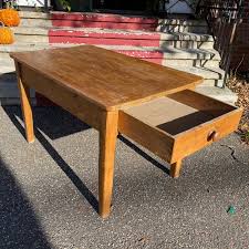 Expandable dining table in reclaimed pine, built to order by petersen antiques. Sold Great Antique Pine Farm Table Breakfast Table Or Work Table 48 L X 29 D Housatonic Trading Co