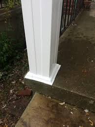 Rdi 6 In X 6 In X 96 In Vinyl Flat Design Post Wrap 4 Piece 73018478 At The Home Depot Mobile Front Porch Posts House With Porch Porch Post Wraps