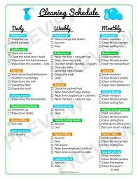 Keep Your Home Clean With A Printable Cleaning Schedule In 2020 Cleaning Schedule Printable Cleaning Schedule Weekly Cleaning
