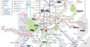 Its growth between 1995 and 2007 put it among the fastest growing networks in the world at the time, rivaling many asian metros such as the mass transit railway, shanghai. Map Of Madrid Subway Underground Tube Metro Stations Lines