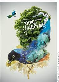 Que cette journée soit fleurie de bonheur et de joie ! Merci Facteur Anniversaire Avec Des Oiseaux Et Des Arbres Anniversaire Oiseau Carte Anniversaire Anniversaire