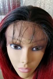 Celebrity red ombre 360 lace human wig Hair loss products