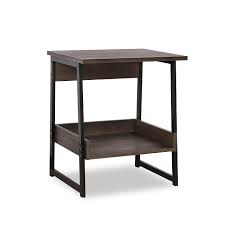 Maybe you would like to learn more about one of these? Sekey Home End Table 2 Tier With Storage Shelf Sturdy And Easy Assembly Wood Look Accent Furniture With Metal Frame Smoky Oak Walmart Com Walmart Com