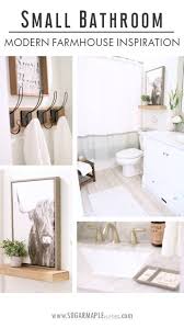 Looking for bathroom decor ideas that look like a magazine cover but are still affordable? Small Bathroom Decor Ideas Farmhouse Style Sugar Maple Notes