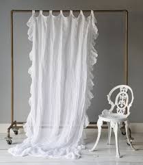 With a nice thick curtain, you can create the feeling of two unique and private spaces in the same room. Bella Notte Linens Bedroom Inspiration Ruffle Curtains White Linen Curtains Curtains