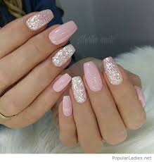 Light Pink Gel Nails With Silver Glitter Pink Gel Nails Wedding Nail Art Design Prom Nails The process is as straight as an arrow.